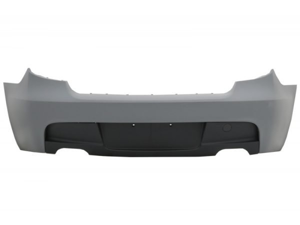 Rear Bumper with Dual Twin Exhaust Muffler Tips Carbon Fiber suitable for BMW Series 1 E81 E87 Hatchback (2004-2011) M-Technik M Sport Design Without PDC - Slika 2