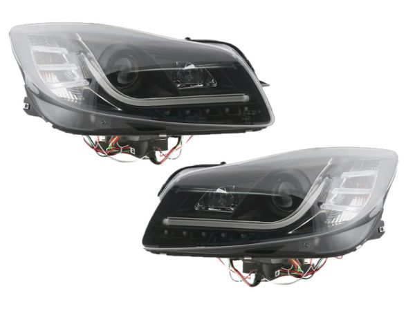 LED DRL Headlights suitable for Opel Insignia (2008-2012) Daytime Running Lights Black
