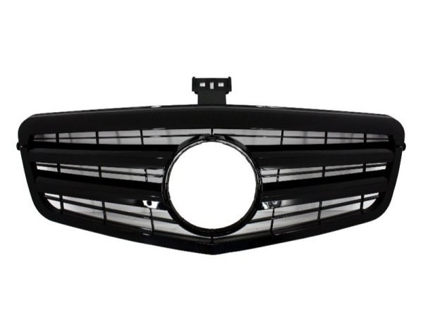 Front Grille Central Grille suitable for MERCEDES Benz E Class W212 (2009-2013) All Black Sport Design