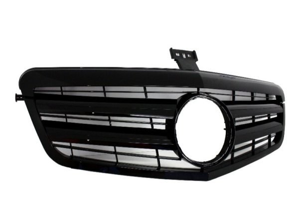 Front Grille Central Grille suitable for MERCEDES Benz E Class W212 (2009-2013) All Black Sport Design - Slika 2