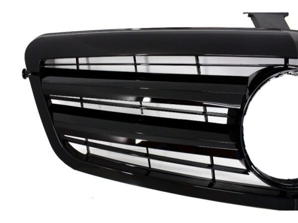 Front Grille Central Grille suitable for MERCEDES Benz E Class W212 (2009-2013) All Black Sport Design - Slika 3