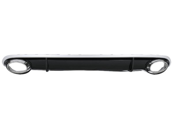 Rear Bumper Valance Diffuser with Exhaust Tips suitable for Audi A4 B8 Limousine Avant Pre Facelift (2007-2011) RS4 Design