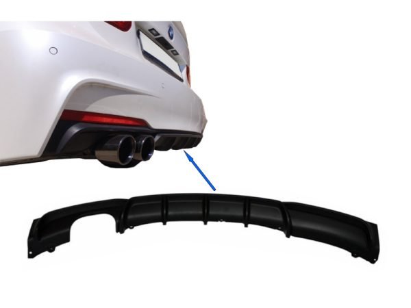 Rear Bumper Spoiler Valance Diffuser suitable for BMW 3 Series F30 F31 (2011-up) M-Performance Design Left Outlet