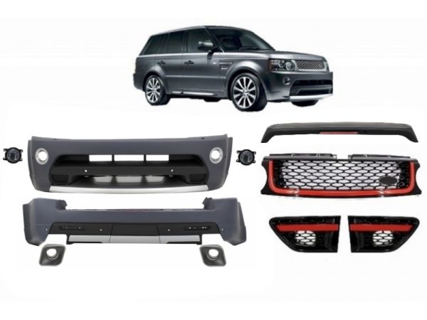 Body Kit suitable for Land Range Rover Sport L320 Facelift (2009-2013) Autobiography Design Black Red Grille Edition