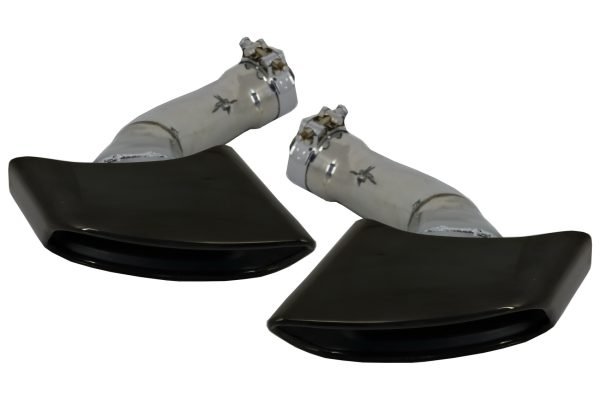 Exhaust Muffler Tips suitable for BMW X6 E71 (2008-2014) V8 Design Black