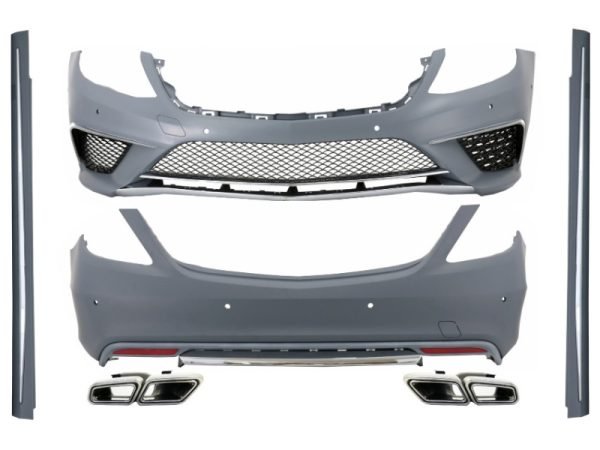 Body Kit suitable for Mercedes S-Class W222 (2013-06.2017) Long Version with Exhaust Muffler Tips S63 Design Chrome Special Edition
