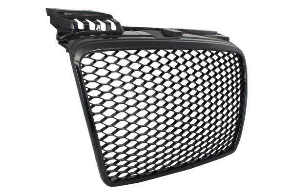 Badgeless Front Grille suitable for Audi A4 B7 (2004-2008) RS4 Piano Black - Image 2