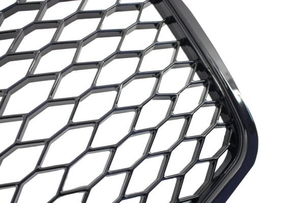 Badgeless Front Grille suitable for Audi A4 B7 (2004-2008) RS4 Piano Black - Image 3