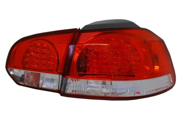 Taillights LED suitable for VW Golf 6 VI (2008-up) Clear Red/White - Slika 2