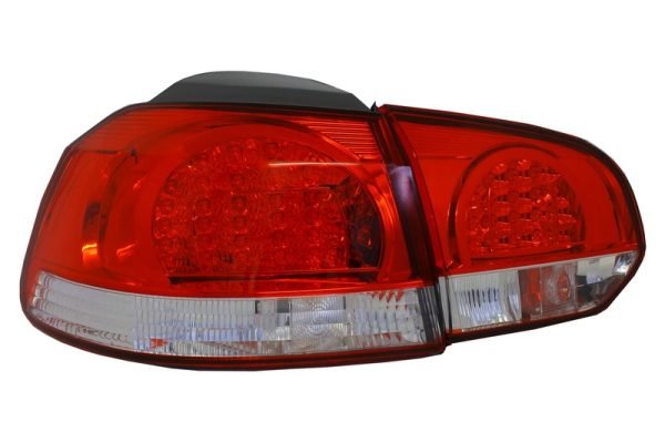 Taillights LED suitable for VW Golf 6 VI (2008-up) Clear Red/White - Slika 3