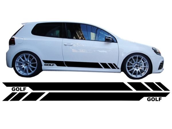 Side Decals Sticker Vinyl Black suitable for VW Golf 5 6 7 V VI VII (2003-up)