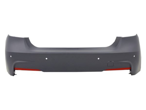Rear Bumper M-Technik Design Rear Diffuser Spoiler Piano Black Left Double Outlet suitable for BMW 3 Series F30 2011+ - Slika 2