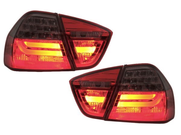 LED Taillights suitable for BMW 3 Series E90 (2005-2008) LED Light Bar LCI Design Red Smoke