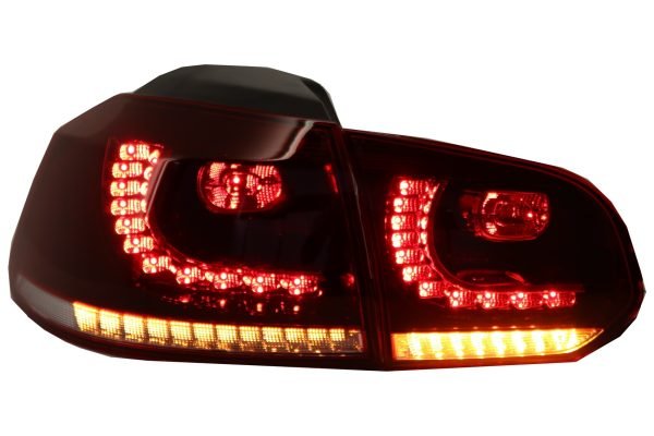 FULL LED Taillights suitable for VW Golf 6 VI (2008-2013) R20 Design Dynamic Sequential Turning Light Cherry Red (LHD and RHD) - Image 2