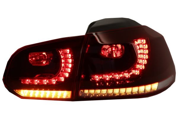 FULL LED Taillights suitable for VW Golf 6 VI (2008-2013) R20 Design Dynamic Sequential Turning Light Cherry Red (LHD and RHD) - Image 3