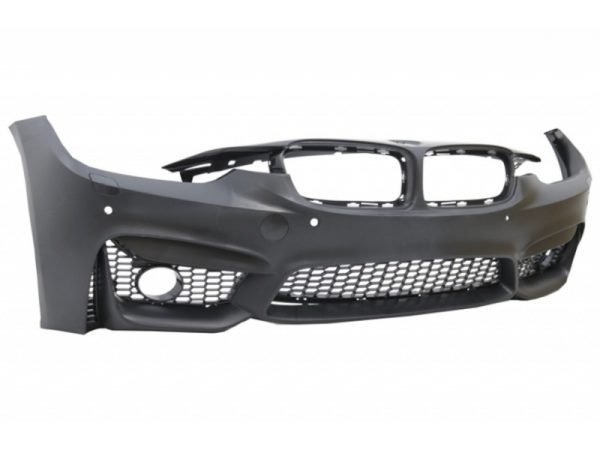 Front Bumper with Kidney Grilles Double Stripes suitable for BMW 3 Series F30 F31 Non LCI & LCI (2011-2018) M3 Sport EVO Design - Image 3