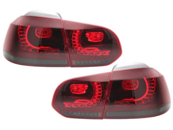 Taillights Full LED suitable for VW Golf 6 VI (2008-2013) R20 Design Red Cherry with Sequential Dynamic Turning Lights (LHD and RHD) - Image 3