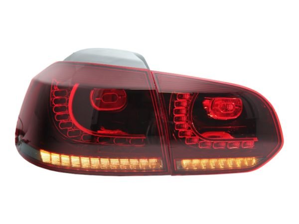 Taillights Full LED suitable for VW Golf 6 VI (2008-2013) R20 Design Red Cherry with Sequential Dynamic Turning Lights (LHD and RHD) - Image 2