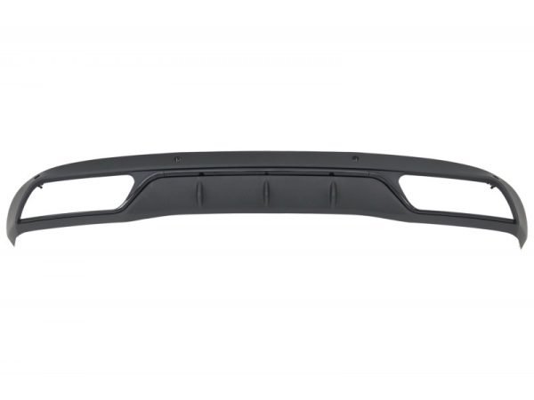 Rear Bumper Diffuser with Muffler Tips suitable for Mercedes C-Class W205 S205 (2014-2018) C63 Look Shadow Black only for Standard Bumper - Image 2