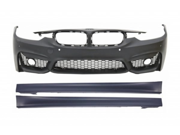 Front Bumper with Side Skirts suitable for BMW 3 Series F30 F31 Non LCI & LCI (2011-2018) M3 Sport EVO Design