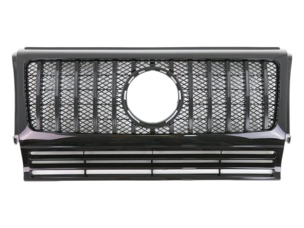 Front Grille suitable for Mercedes G-Class W463 (1990-2014) New G63 GT-R Panamericana Design Piano Black