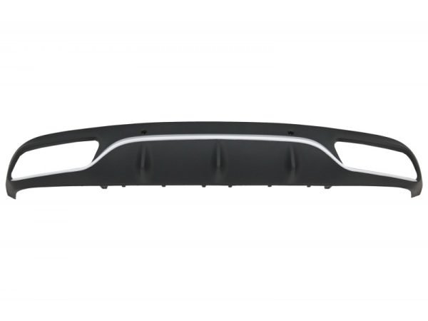 Rear Bumper Valance Diffuser with Exhaust Muffler Tips suitable for Mercedes C-Class C205 A205 Coupe Cabriolet (2014-2019) C63 Design - Image 2