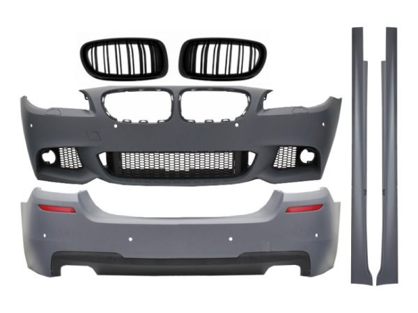 Complete Body Kit with Double Outlet Diffuser and Central Grilles Kidney Grilles suitable for BMW 5 Series F10 (2011-2017) M-Technik Design