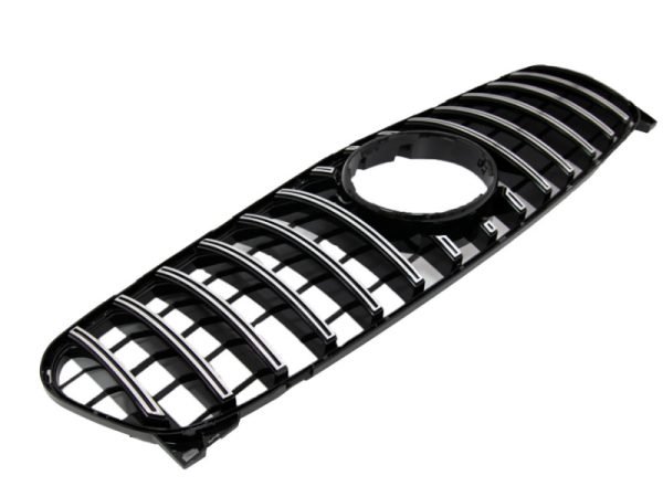 Front Grille suitable for Mercedes GLA-Class X156 Facelift (2017-Up) GT-R Panamericana Design Black Chrome Edition - Slika 3