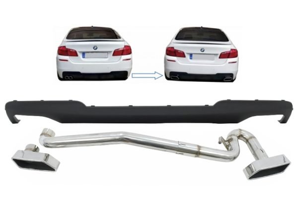Double Outlet Air Diffuser for BMW 5 Series F10 (2011-2017)  with Exhaust System M-Technik 550i Design