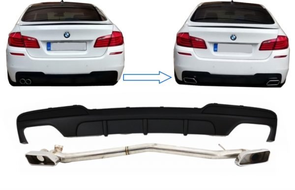 Double Outlet Air Diffuser suitable for BMW 5 Series F10 (2011-2017) M-Performance 550i Design with Exhaust System