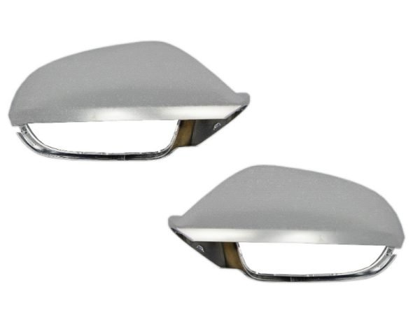 Complete Housing Mirror Covers suitable for Audi A6 4G C7 (2011-2018) Limousine Avant Extinction Aluminium RS6 Design With Side Assist