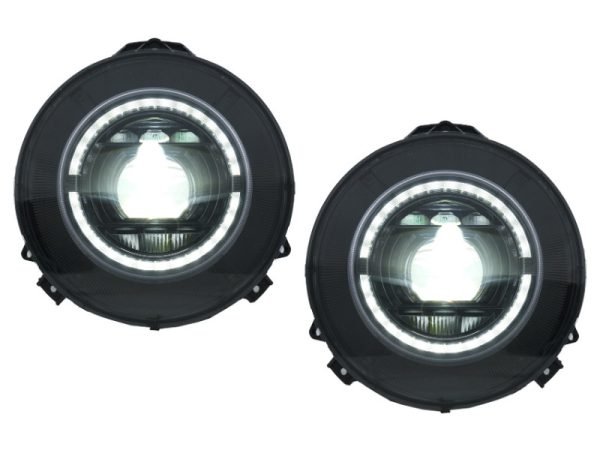 Full LED Headlights suitable for Mercedes G-Class W463 (2007-2017) Black Facelift 2018 Design