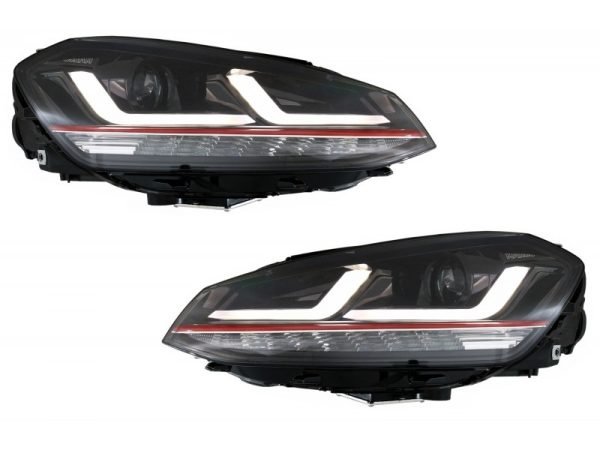 Osram Full LED Headlights with Dynamic Mirror Indicators suitable for or VW Golf 7 VII (2012-2017) Red GTI Upgrade Xenon&Halogen - Slika 3