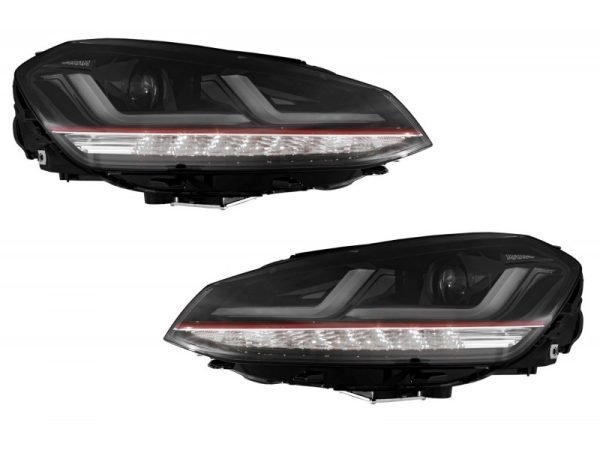 Osram Full LED Headlights with Dynamic Mirror Indicators suitable for VW Golf 7 VII (2012-2017) Red GTI Upgrade Xenon&Halogen - Slika 3
