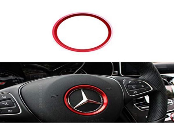 Steering Wheel Ring 51mm Red suitable for Mercedes A Class W176 B Class W246 C Class W205 CLA C117 GLA X156