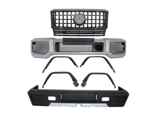 Complete Conversion Body Kit suitable for Mercedes G-Class W463 (1989-2017) G63 G65 Design with Front Grille Panamericana All Piano Black