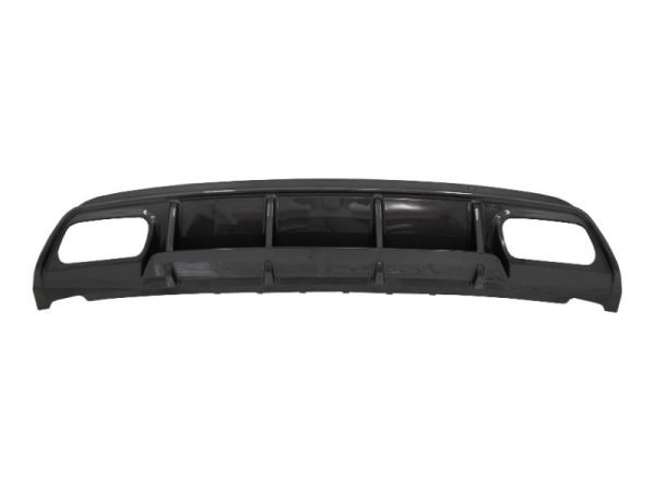 Rear Bumper Valance Diffuser with Exhaust Muffler Tips Black suitable for Mercedes W176 A-Class (2013-2018) A45 Facelift Design Carbon Look - Slika 2