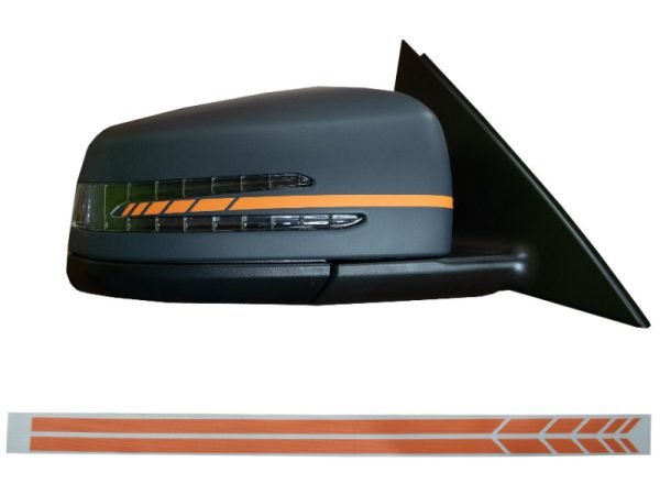 Sticker Mirror Matte Orange suitable for MERCEDES Coupe C238 A B C E S Class CLA GLA CLS GLK W246 W204 W176 W117 W212 W207 W218 X156 X204 W221