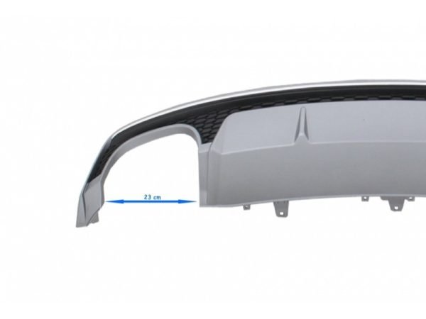 Rear Bumper Air Diffuser with Exhaust Muffler Tips suitable for Audi A7 4G Facelift (2015-2018) S7 Design Only S Line Bumper - Slika 3