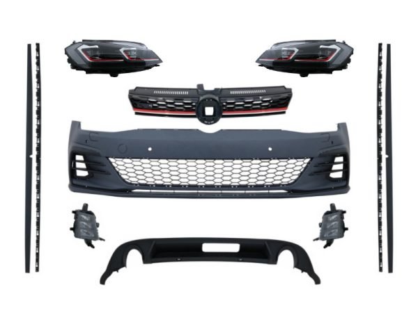 Body Kit and LED Headlights Sequential Dynamic Turning Lights suitable for VW Golf 7.5 VII Facelift (2017-up) GTI Design