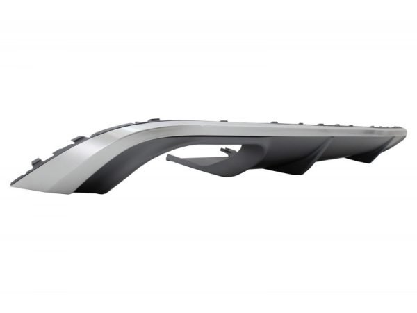 Rear Bumper Valance Diffuser suitable for Audi A4 B9 8W Sedan/Avant (2016-2018) with Exhaust Muffler Tips Tail Pipes S4 Design For Standard Edition Grey - Slika 3