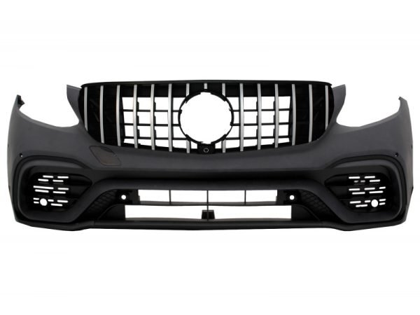 Front Bumper with Rear Roof Spoiler suitable for Mercedes GLC X253 SUV (2015-2019) GLC 63 Design - Slika 2