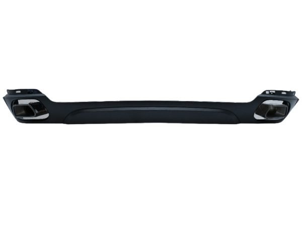 Rear Bumper Valance Diffuser with Square Exhaust Tips suitable for BMW X5 F15 (2013-2018) M-Tech V8 Design For Standard Rear Bumper Dark Grey Edition - Slika 2