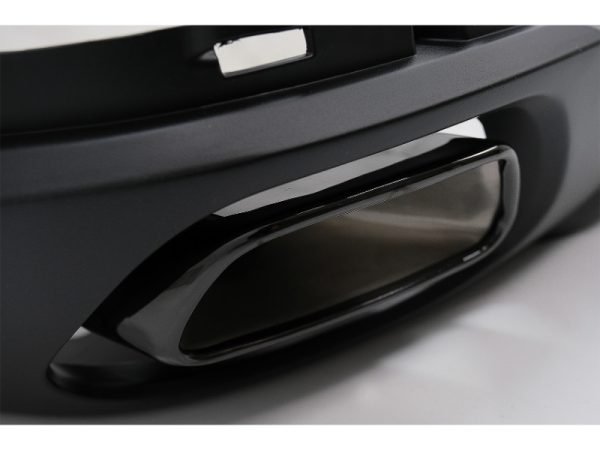 Rear Bumper Valance Diffuser with Square Exhaust Tips suitable for BMW X5 F15 (2013-2018) M-Tech V8 Design For Standard Rear Bumper Dark Grey Edition - Slika 3