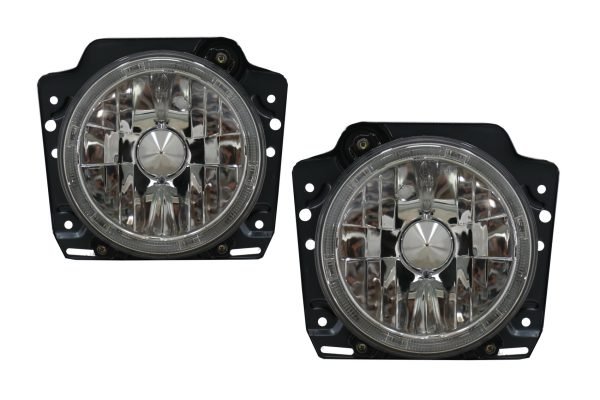Headlights suitable for VW GOLF II 2 (1983-1991) Angel Eyes Smoke