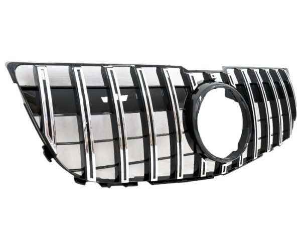 Front Grille suitable for Mercedes GLK-Class X204 Facelift (2013-2015) GT-R Panamericana Design Chrome - Slika 3