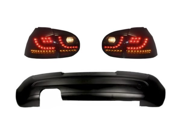 Rear Bumper Extension with LED Taillights Smoke suitable for VW Golf 5 V (2003-2007) GTI Edition 30 Design