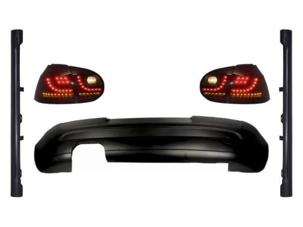 Rear Bumper Extension with LED Taillights Smoke and Side Skirts suitable for VW Golf 5 V (2003-2007) GTI Edition 30 Design