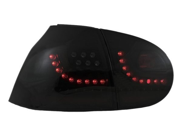 LED Taillights Dynamic Smoke Extrme Black with Rear Bumper Extension suitable for VW Golf 5 (2004-2007) Urban GTI Design - Slika 3