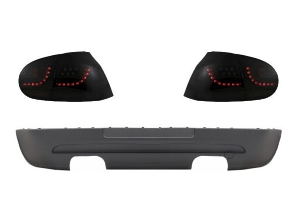 LED Taillights Dynamic Smoke Extrme Black with Rear Bumper Extension suitable for VW Golf 5 (2004-2007) Urban GTI Design